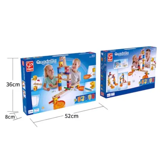 Hape Quadrilla Wooden Music Motion Marble Run Construction Set {5}