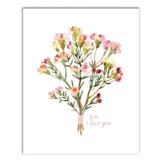 P.S. I Love You Bouquet Canvas Art {1}