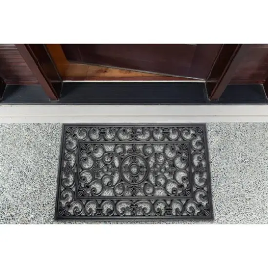 DII&reg; J&M Wrought Iron Rubber Doormat {7}