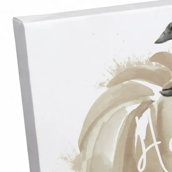 Hello Pumpkin Fall Canvas Wall Art {4}