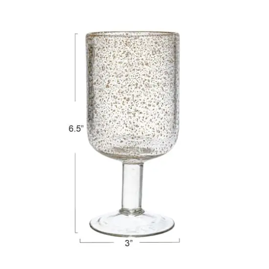 Hello Honey&reg; 12oz. Stemmed Gold-Flecked Clear Drinking Glass {4}