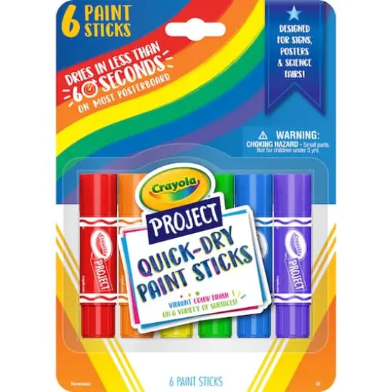Crayola&reg; Project&trade; Quick-Dry Paint Sticks, 6 Packs of 6 {3}