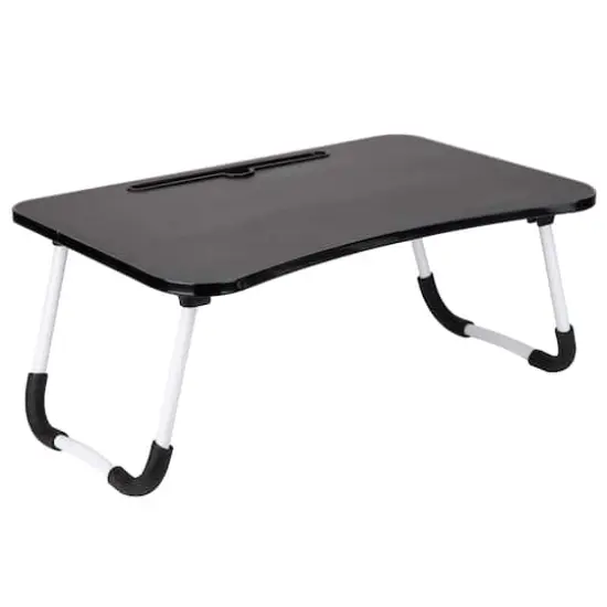Mind Reader Freestanding Portable Foldable Lap Desk with Fold-Up Legs Black {1}