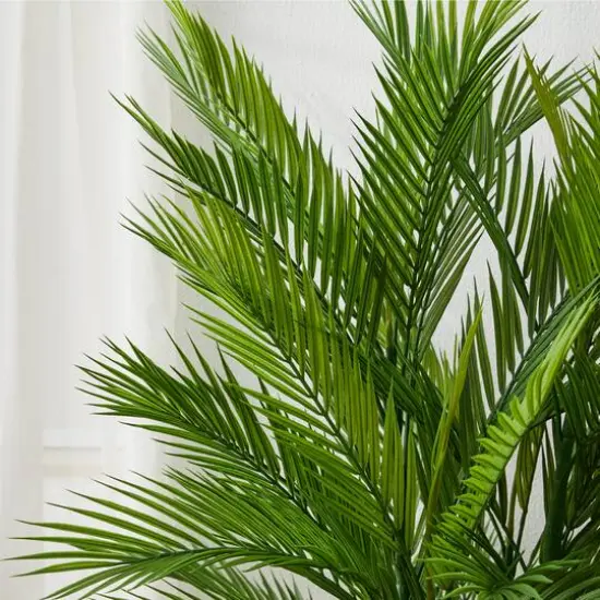 Glitzhome&reg; 5ft. Potted Faux Palm Tree {7}