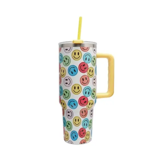 40oz. Smiley Face Stainless Steel Insulated Tumbler by Ashland&reg; {1}