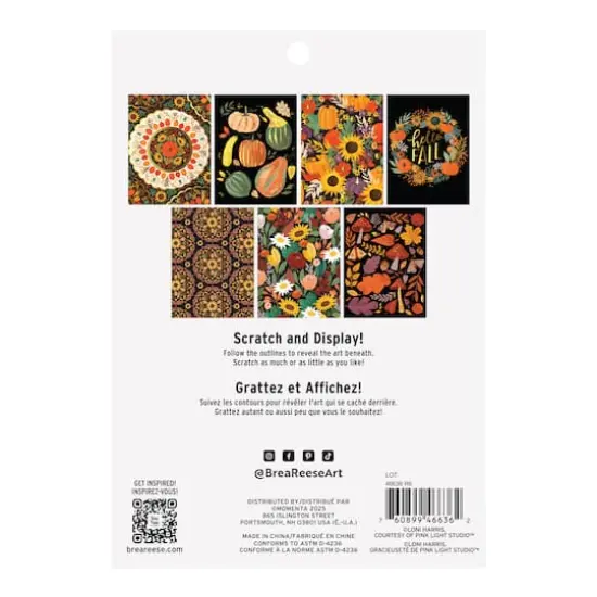 Brea Reese&trade; 6" x 8" Festive Harvest Scratch Art Paper Pad {6}