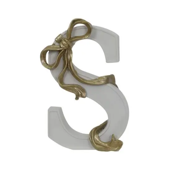 8.25" Gold Bow Monogram Letter by Ashland&reg; S {1}
