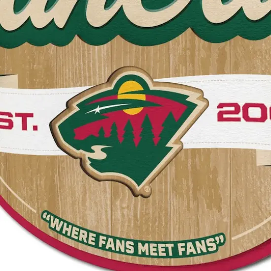 NHL Fan Cave Sign Minnesota Wild {6}