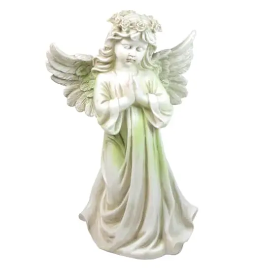 27" Angel Kneeling In Prayer Outdoor Patio Garden Statue {1}
