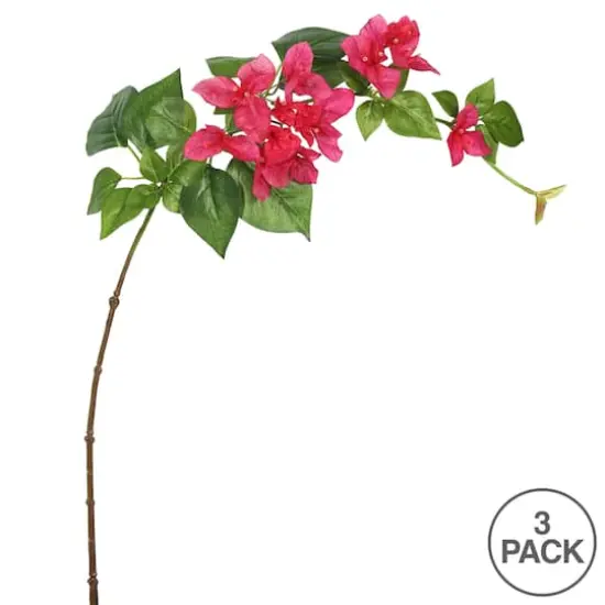 Fuchsia Single Bougainvillea Artificial Stem, 3ct. {4}