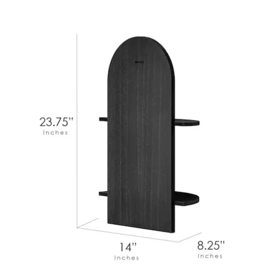 American Art Decor Lunar Ledges Wall shelf in Black - 23.75" x 14" {9}