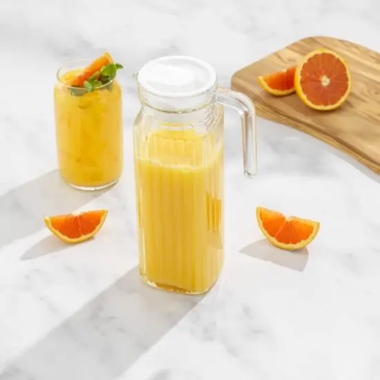 JoyJolt&reg; 40oz. Beverage Serveware Glass Pitcher {3}