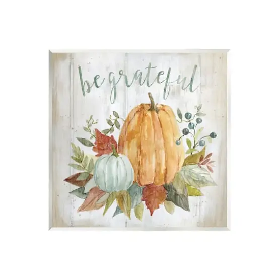 Stupell Industries Be Grateful Autumnal Botanicals Wall Plaque Art {1}