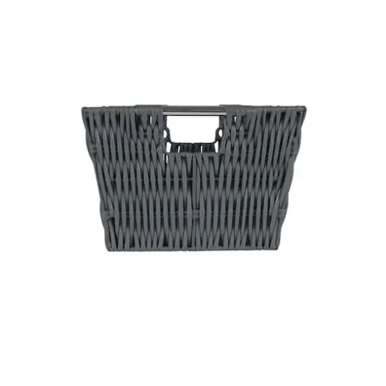 Simplify Charcoal Rattan Tote Basket Set, 3ct. {10}