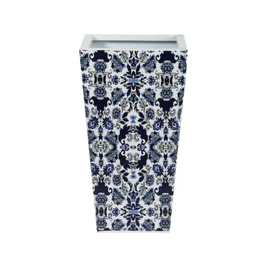 18" Oriental Blue and White Classic Metal Planter {1}