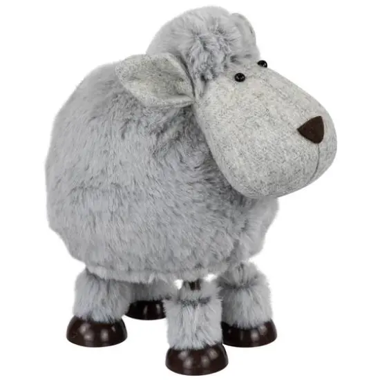 7.5" Gray Bouncing Sheep Plush Easter Figure {6}