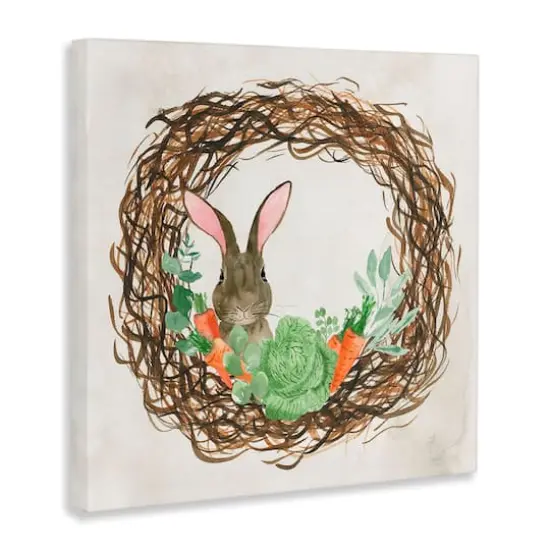 Stupell Industries Spring Easter Wreath Canvas Wall Art {4}