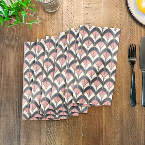 Art Deco Color10" x 10" Cotton Twill Napkin {4}