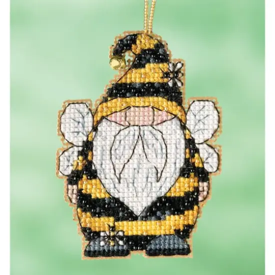 Mill Hill&reg; Bee Gnome Counted Cross Stitch Ornament Kit {1}