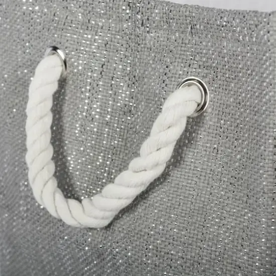 DII&reg; 9" Lurex Gray & Silver Rectangle Paper Bin {4}