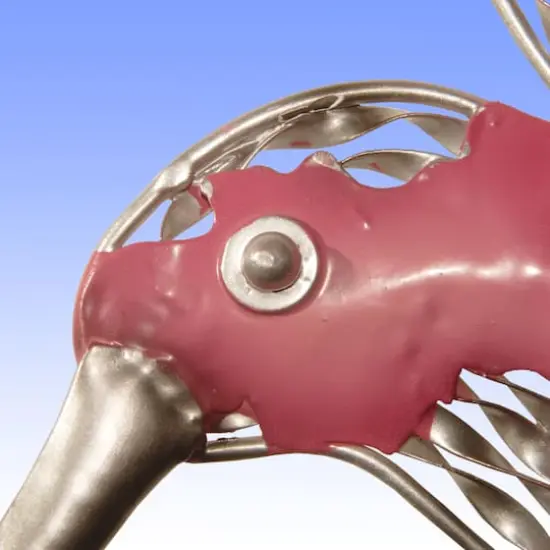 16" Pink Bird Wall Decoration {4}