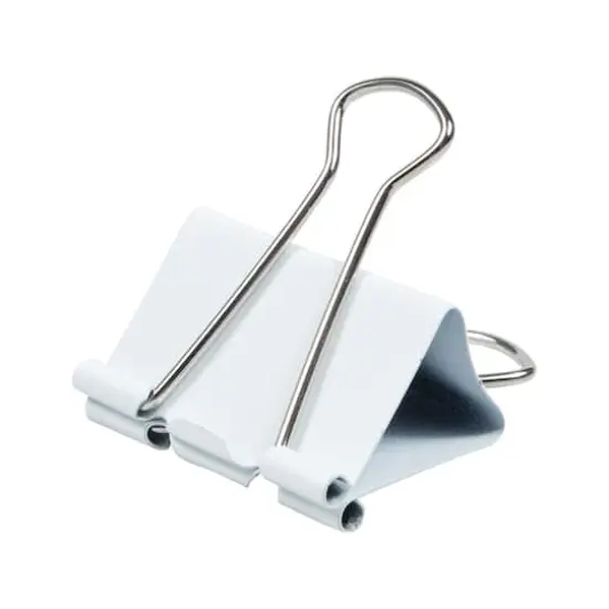 JAM Paper 1.5" Binder Clips, 12ct. White {6}