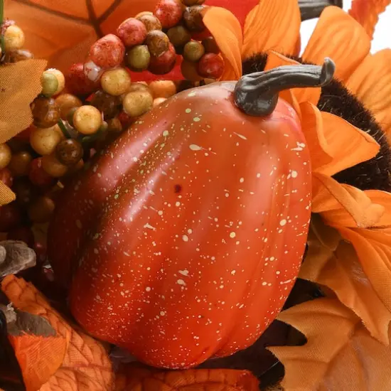 18" Harvest Hanging Basket with Ivy {6}