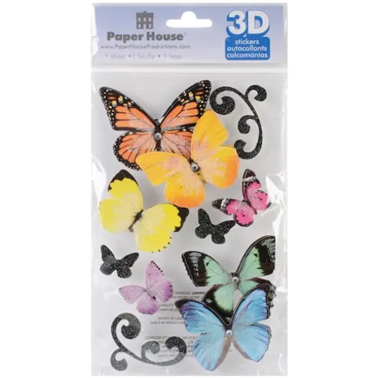 Paper House&reg; Butterflies 3D Stickers {1}