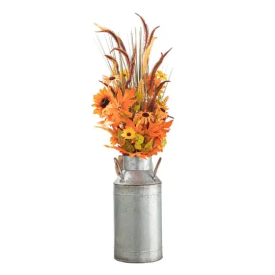 Glitzhome&reg; 39.75" Fall Sunflower Leaf Potted Tree {8}