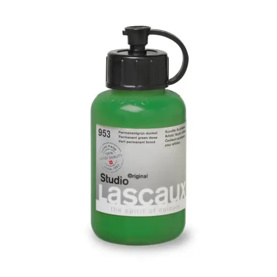 Lascaux Studio Acrylic Paint, 85mL 953 Permanent Green Deep {4}