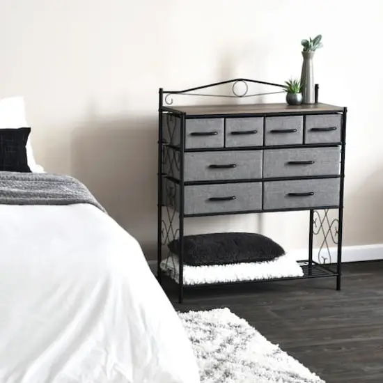 Household Essentials Victoria 8-Drawer Dresser with Shelf Ashwood {3}