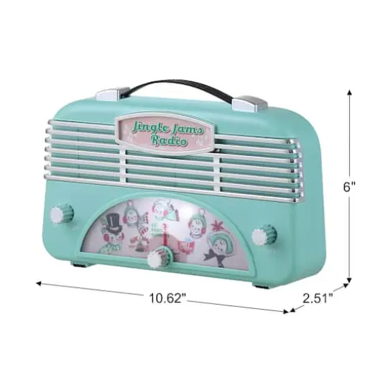 6" Teal Retro Jingle Jams Radio {4}