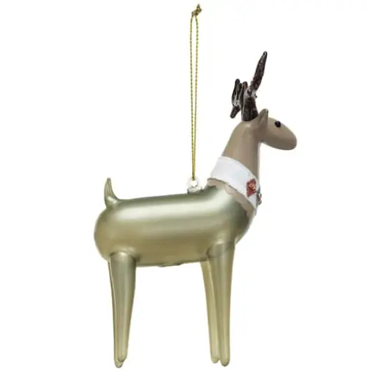 Hello Honey&reg; 5.25" Glass Deer Ornament with Jewels & Glitter {1}