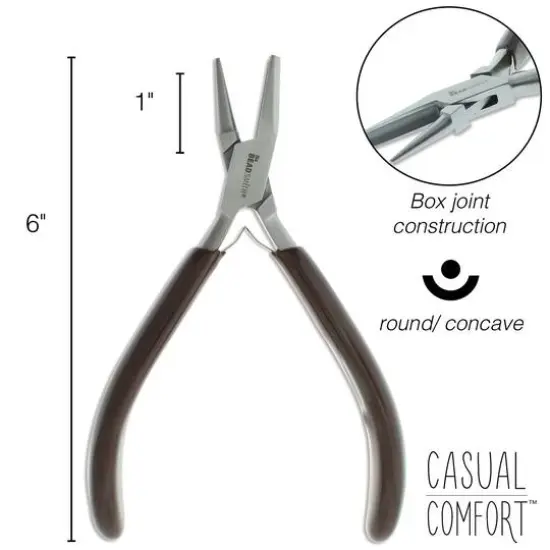 The Beadsmith&reg; Casual Comfort Round Concave Plier {6}