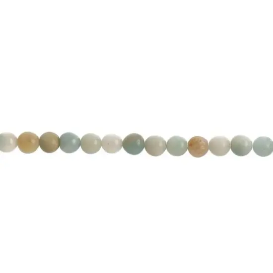 John Bead Earth's Jewels Natural Stone Round Beads, 6mm Amazonite {1}