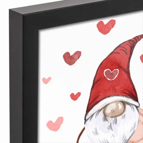 Gnome Cupid 13.73" x 13.73" Black Framed Canvas {4}