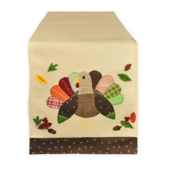 DII&reg; 64" Embroidered Turkey Table Runner {1}