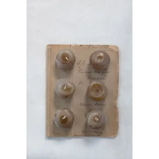 Hello Honey&reg; Unscented Stone Shaped Votive Candles, 6ct. Brown {6}