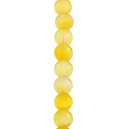 Yellow Faceted Agate Coin Beads by Bead Landing&trade; {1}