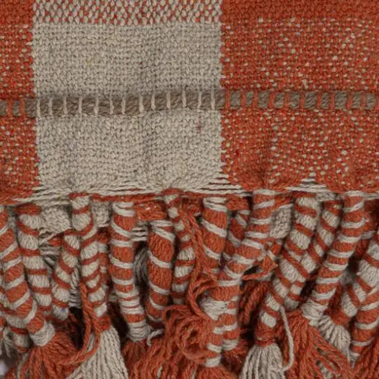 Hello Honey&reg; Warm Tone Plaid Cotton Blend Throw Blanket {8}