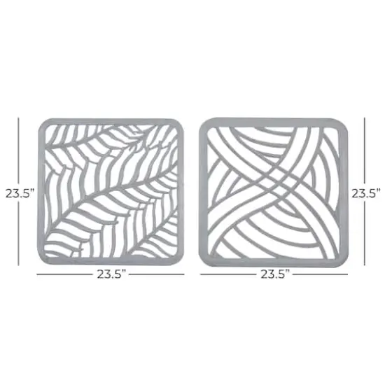 24" Gray Wood Eclectic Abstract Wall D&eacute;cor Set {8}