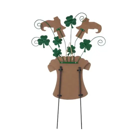 Glitzhome® 31.5" Wooden St. Patrick's Leprechaun Belt Décor {9}