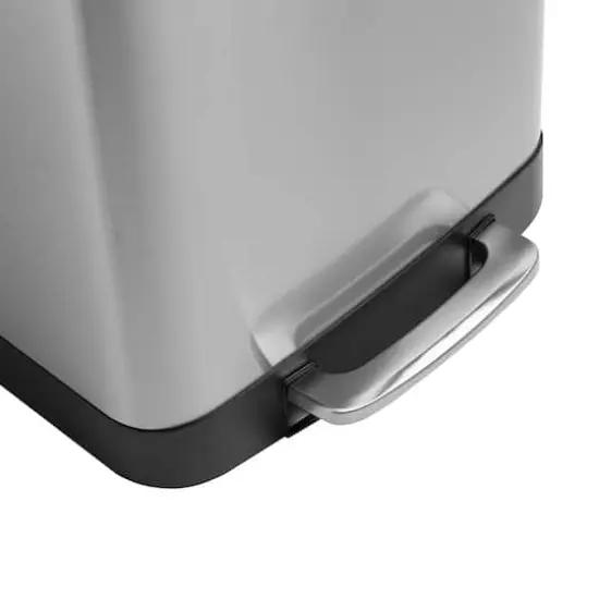 Honey Can Do 50L Large Stainless Steel Step Trash Can with Lid {7}