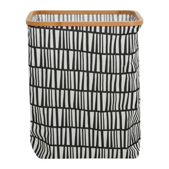 Household Essentials Krush Bamboo Rimmed Hamper (Rectangular, Black) {5}
