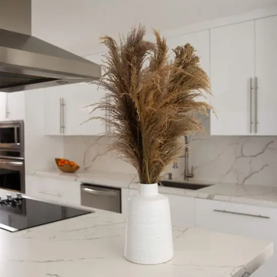 2.5ft. Dried Natural Pampas Arrangement in Ceramic Vase {4}
