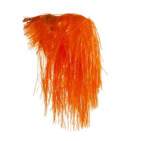 Orange Shiny Adult Halloween Costume Wig {1}