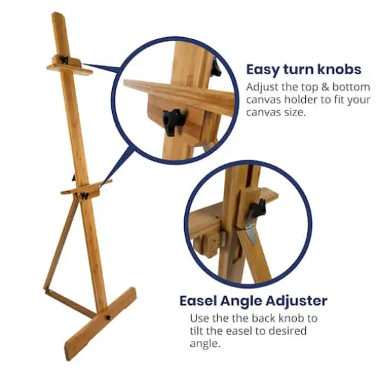 Pacific Arc Full-Size Mast Style Bamboo Studio Easel {4}