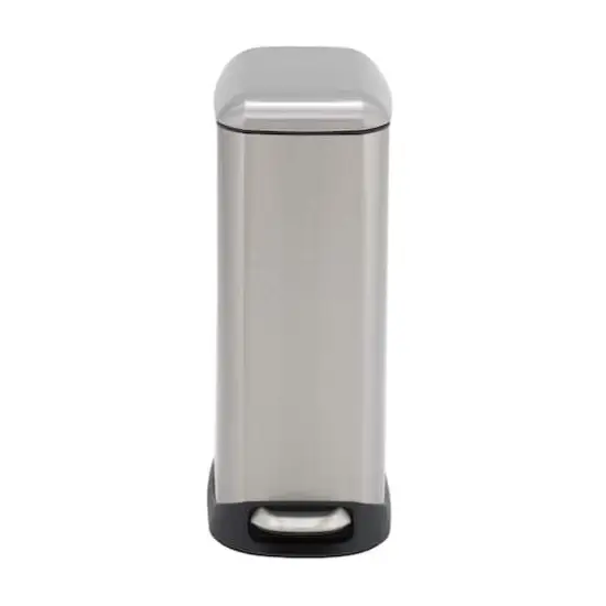 Household Essentials 5 gal. Slim Stainless Steel Trash Can {10}
