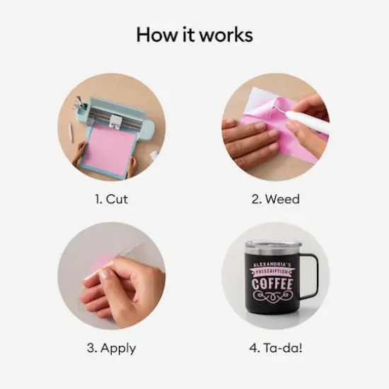 Cricut&reg; 12" x 48" Permanent Vinyl Light Pink {6}