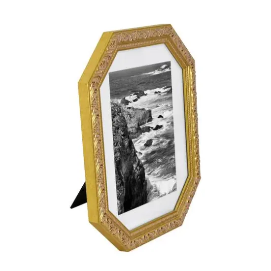 6" x 8" Gold Octagon Tabletop Frame with Mat by Studio Décor® Treasured Finds {4}